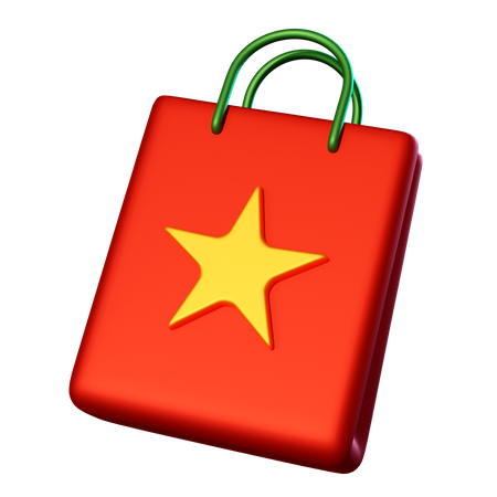 Christmas Shopping Bag  3D Icon