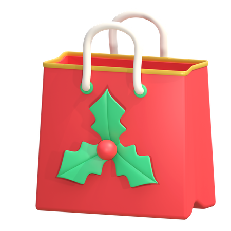 Christmas Shopping Bag  3D Icon