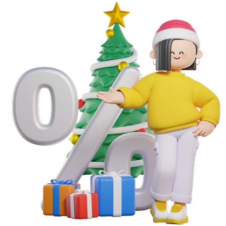 クリスマスショッピングセール  3D Illustration