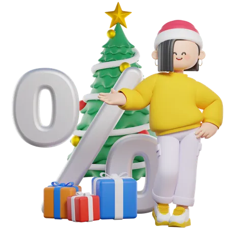 クリスマスショッピングセール  3D Illustration