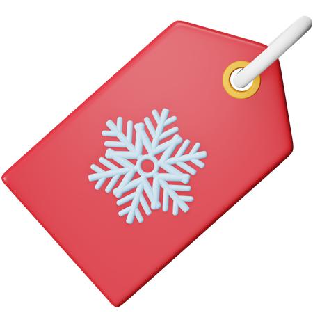 Christmas Shopping Tag  3D Icon