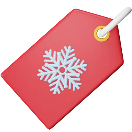 Christmas Shopping Tag  3D Icon