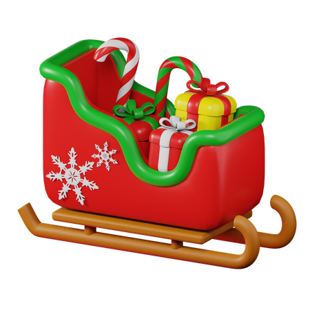 Christmas Sledge  3D Icon