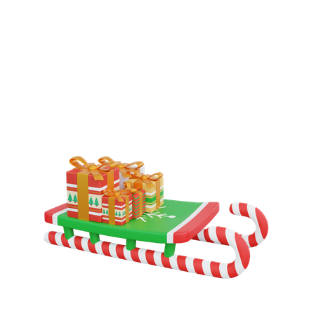 Christmas Sledge  3D Icon