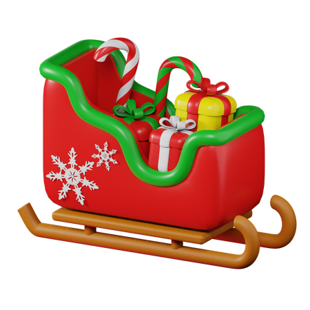 Christmas Sledge  3D Icon