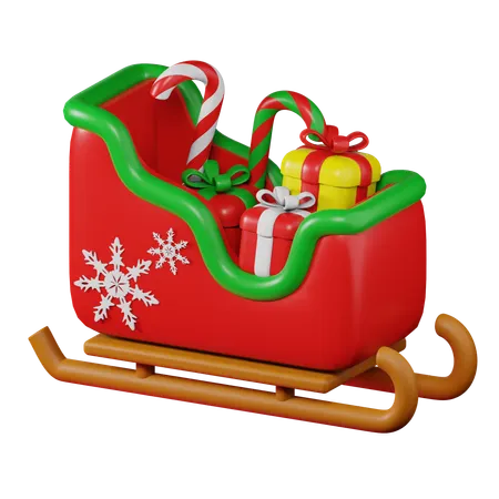 Christmas Sledge  3D Icon