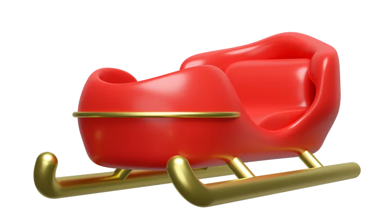 Christmas sleigh  3D Illustration