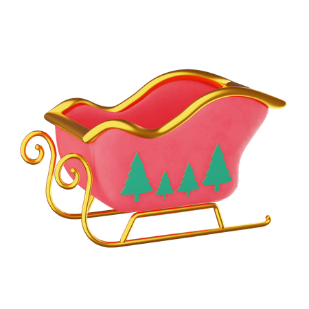 Christmas sleigh  3D Icon