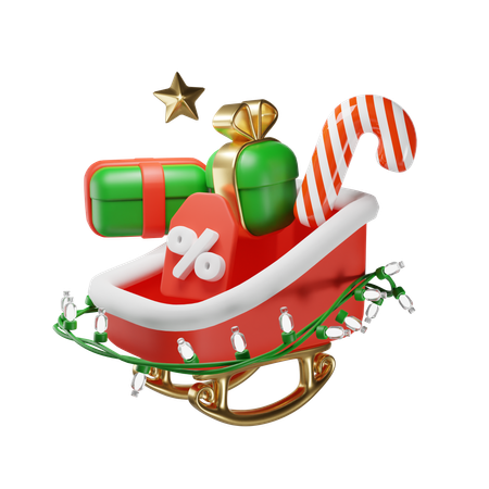 Christmas Sleigh  3D Icon