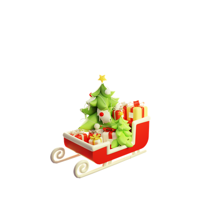 Christmas Sleigh  3D Icon