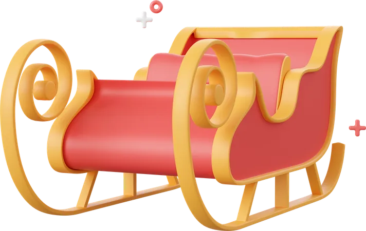 Christmas Sleigh  3D Icon