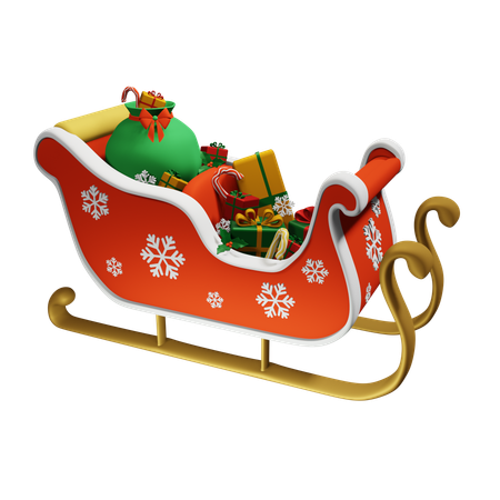 Christmas Sleigh  3D Icon