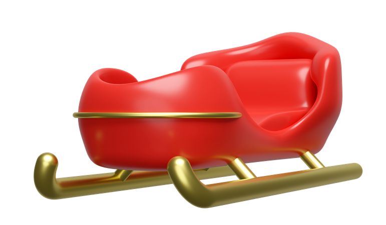 Christmas sleigh  3D Illustration