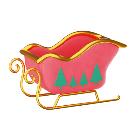 Christmas sleigh 3D Icon