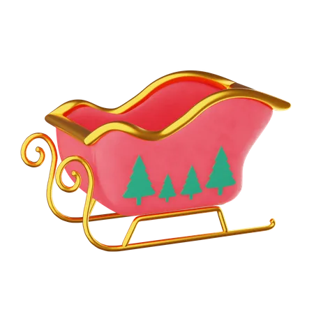 Christmas sleigh 3D Icon