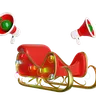 Christmas sleigh with megaphone