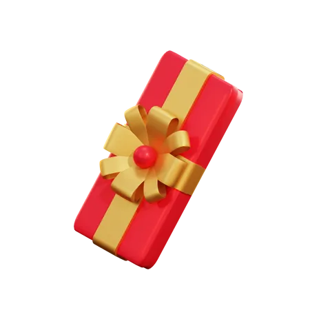 Christmas Small Red Giftbox  3D Illustration