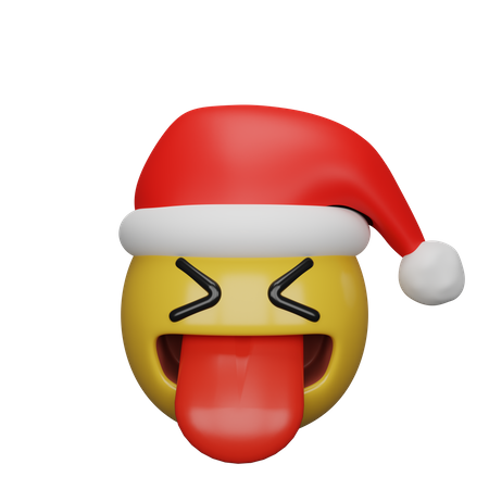 Christmas Smiley Emoji  3D Icon