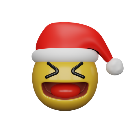 Christmas Smiley Emoji  3D Icon
