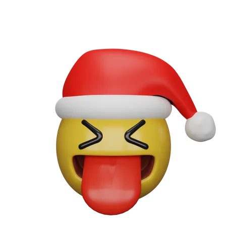 Christmas Smiley Emoji 3D Illustration