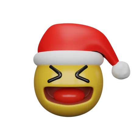 Christmas Smiley Emoji 3D Illustration