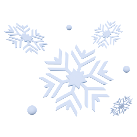 クリスマスの雪  3D Icon