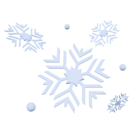 クリスマスの雪  3D Icon