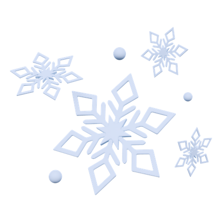 クリスマスの雪  3D Icon