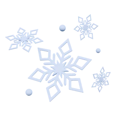 クリスマスの雪  3D Icon