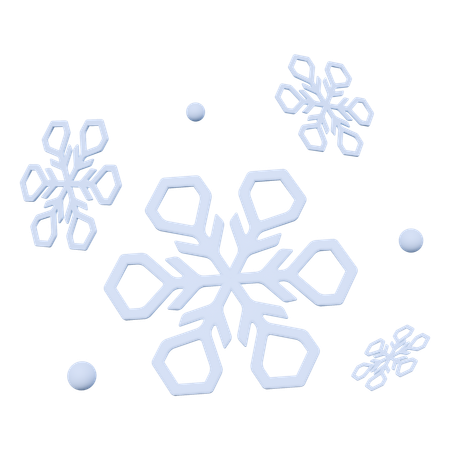 クリスマスの雪  3D Icon