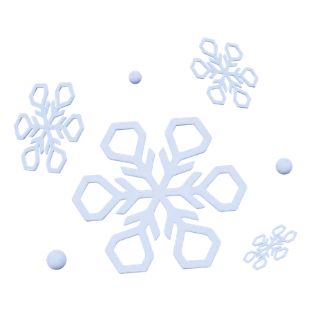 クリスマスの雪  3D Icon