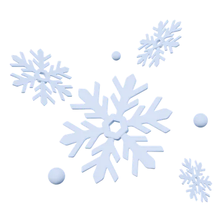 クリスマスの雪  3D Icon