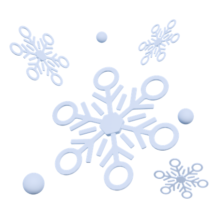 クリスマスの雪  3D Icon