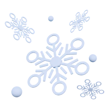 クリスマスの雪  3D Icon