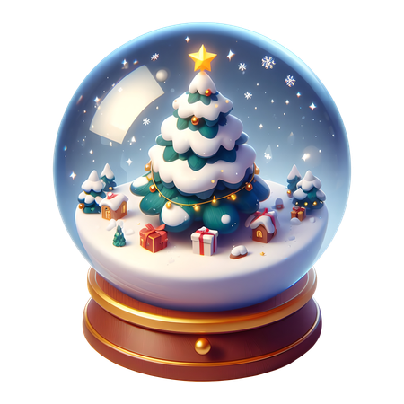 クリスマス スノーグローブ  3D Icon