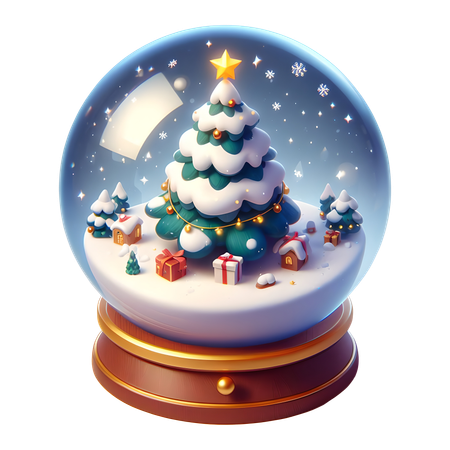 Christmas Snow Globe  3D Icon