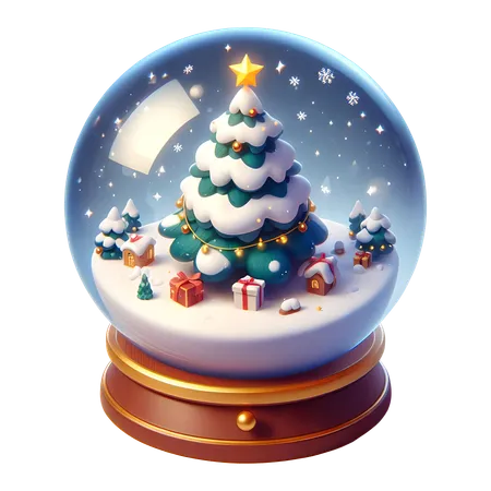 Christmas Snow Globe  3D Icon