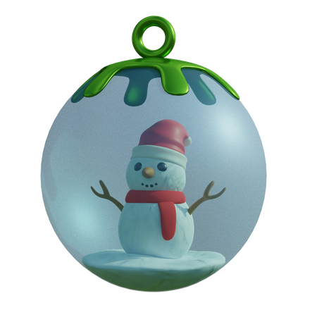 Christmas Snow Globe  3D Illustration