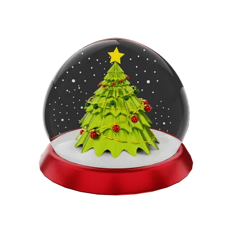 Christmas Snow globe  3D Illustration