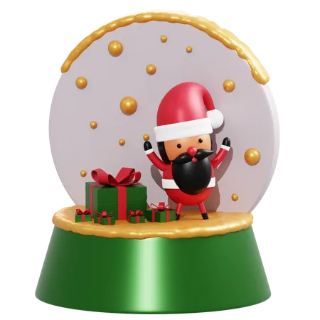 Christmas Snow Globe  3D Illustration