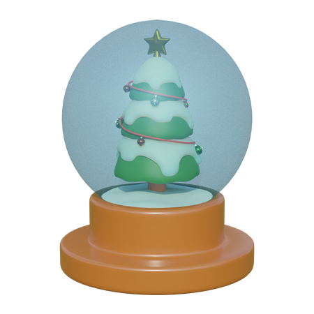 Christmas Snow Globe 3D Illustration