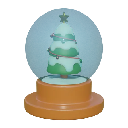 Christmas Snow Globe  3D Illustration