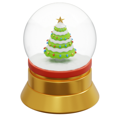 クリスマス スノードーム デコレーション  3D Icon