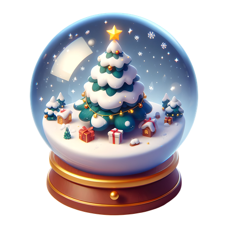 Christmas Snow Globel  3D Icon