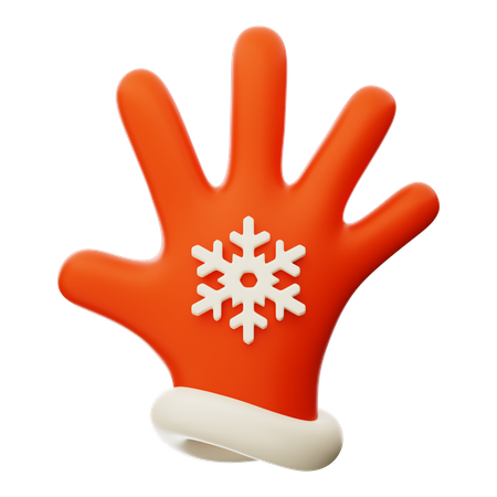 Christmas Snow Glove 3D Icon