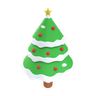 3d christmas snow tree illustration