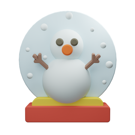 Christmas Snowball  3D Illustration