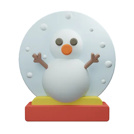 Christmas Snowball  3D Illustration