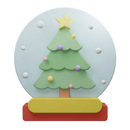 Christmas Snowball  3D Illustration