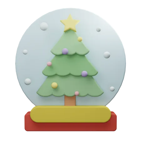 Christmas Snowball  3D Illustration